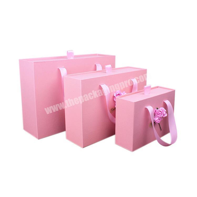 Custom Logo printing paper packing box,paper box with handle
