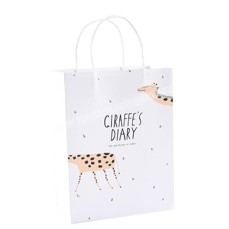 Custom Logo white paper gift bag for packaging,gift paper shop bag