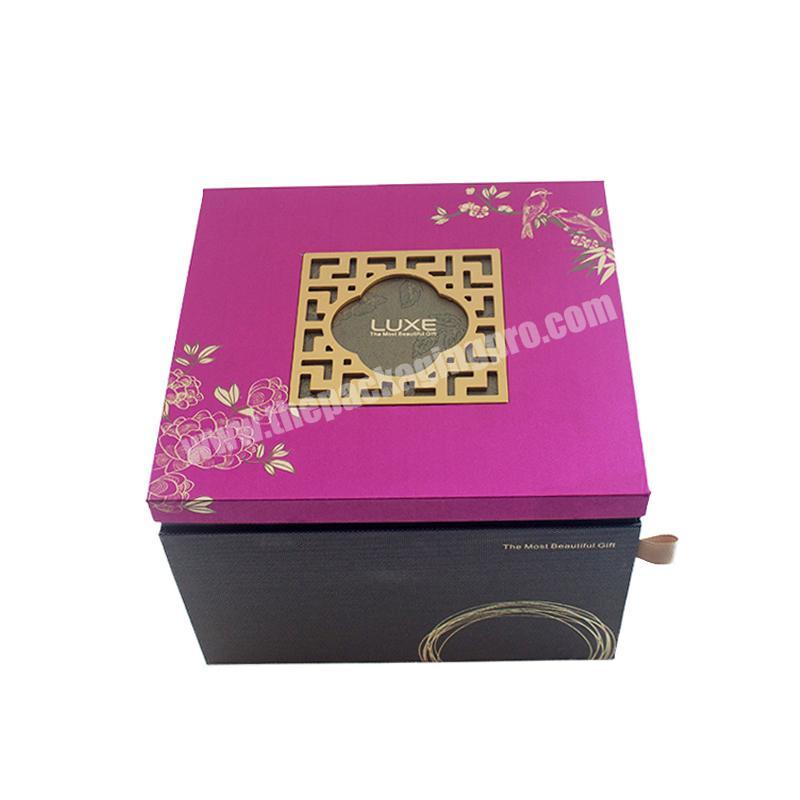 Custom Luxury Multi Compartment Chocolate Drawer Box Packaging Box Moon Cake Cookies Packing Gift Box