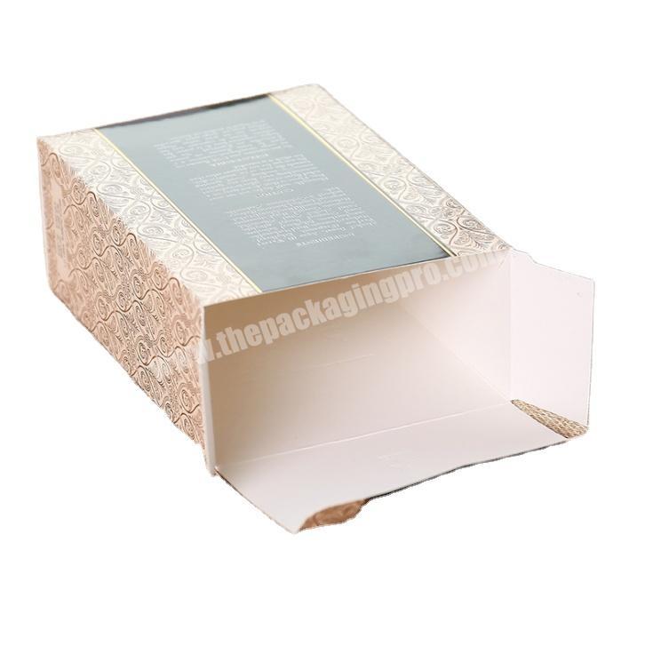 Custom Printed 350gsm White Cardboard Perfume Cosmetics Packaging Paper Box With Logo