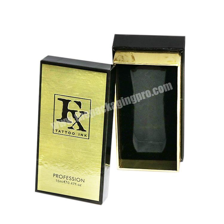 Custom design printed black ink packaging small paper Gift box with lid