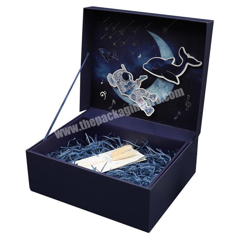 Custom gift box spot galaxy astronaut souvenir Valentine's day cup Scarf packaging box Birthday gift box