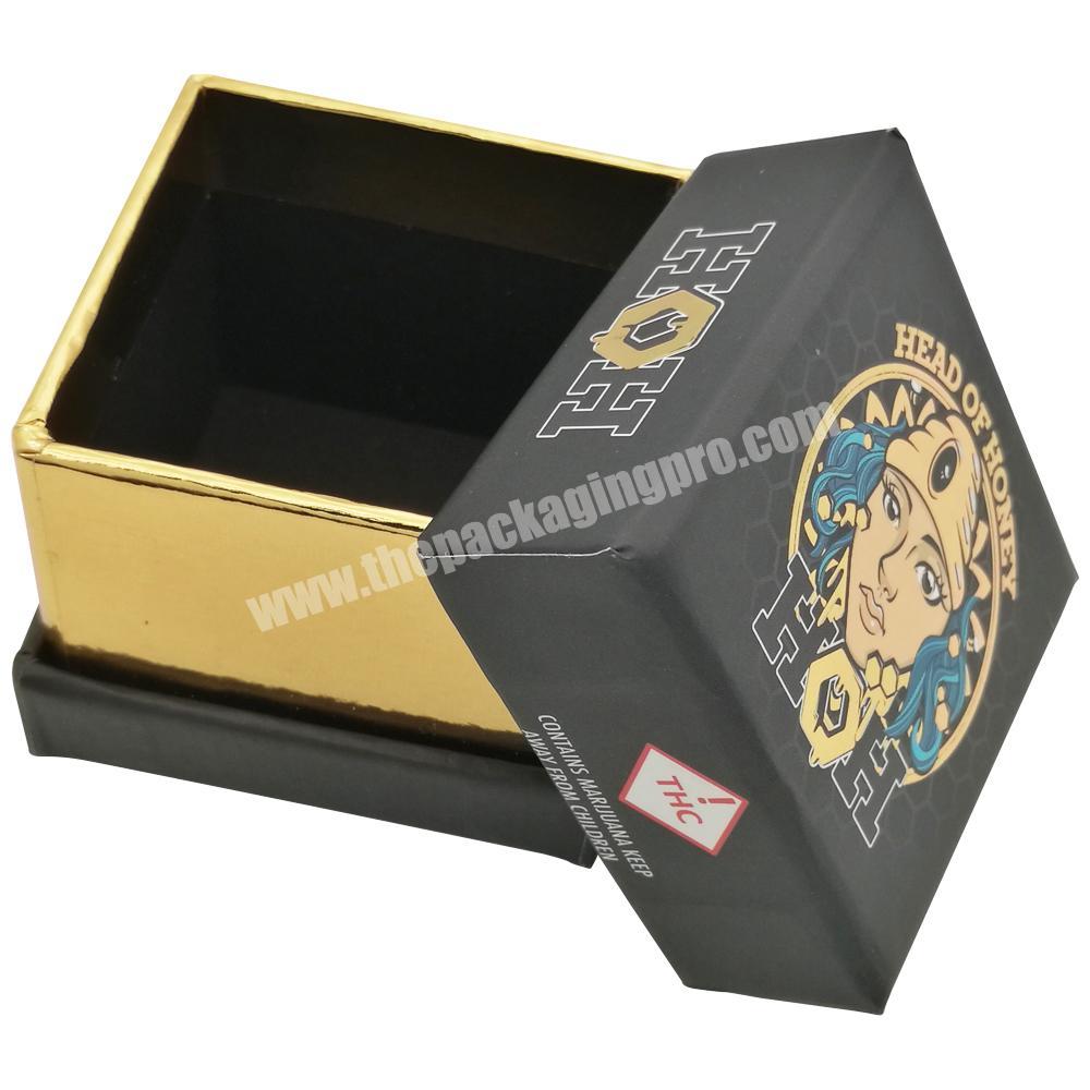 Custom logo black gift ring packaging jewerly box