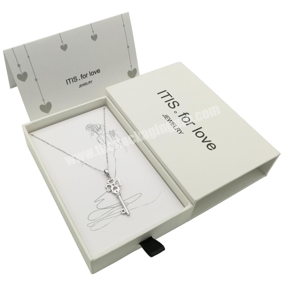 Custom logo box necklace packaging for necklace