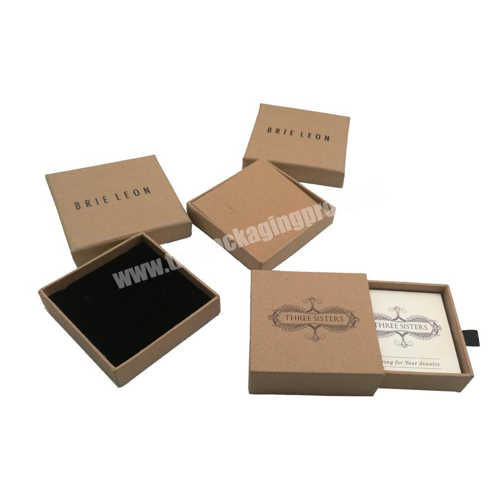 Custom logo kraft packaging paper jewelry box