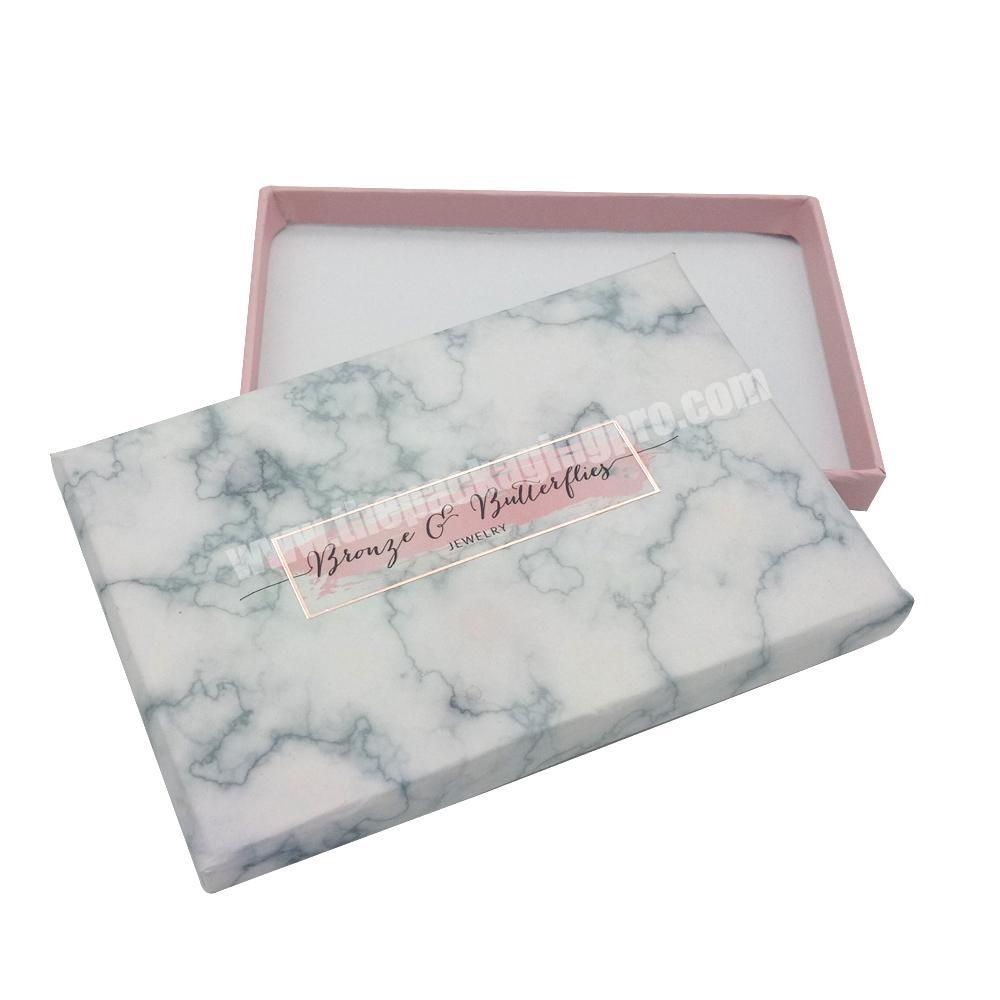 Custom logo print empty paper marble gift box