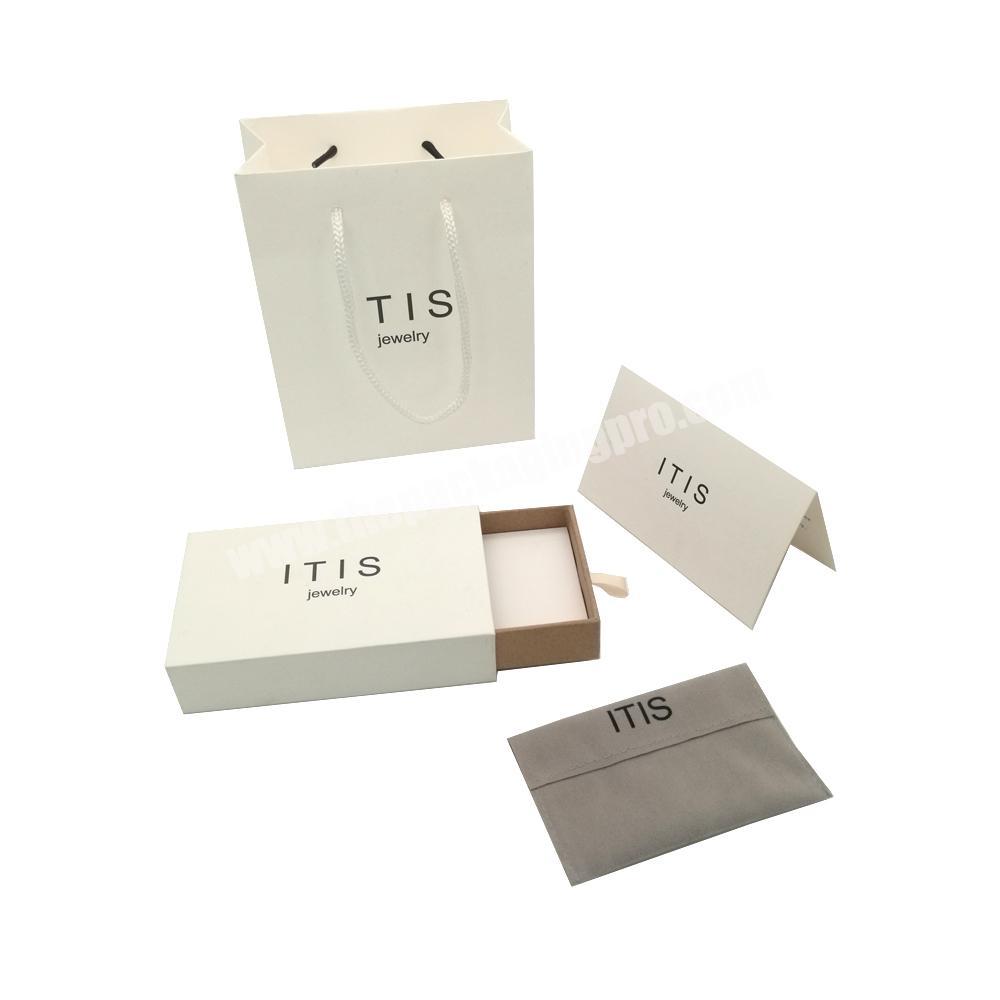 Custom logo print kraft packaging jewelry paper box