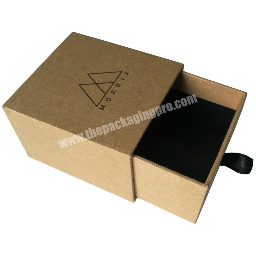 Custom logo printed craft kraft paper brown gift boxes