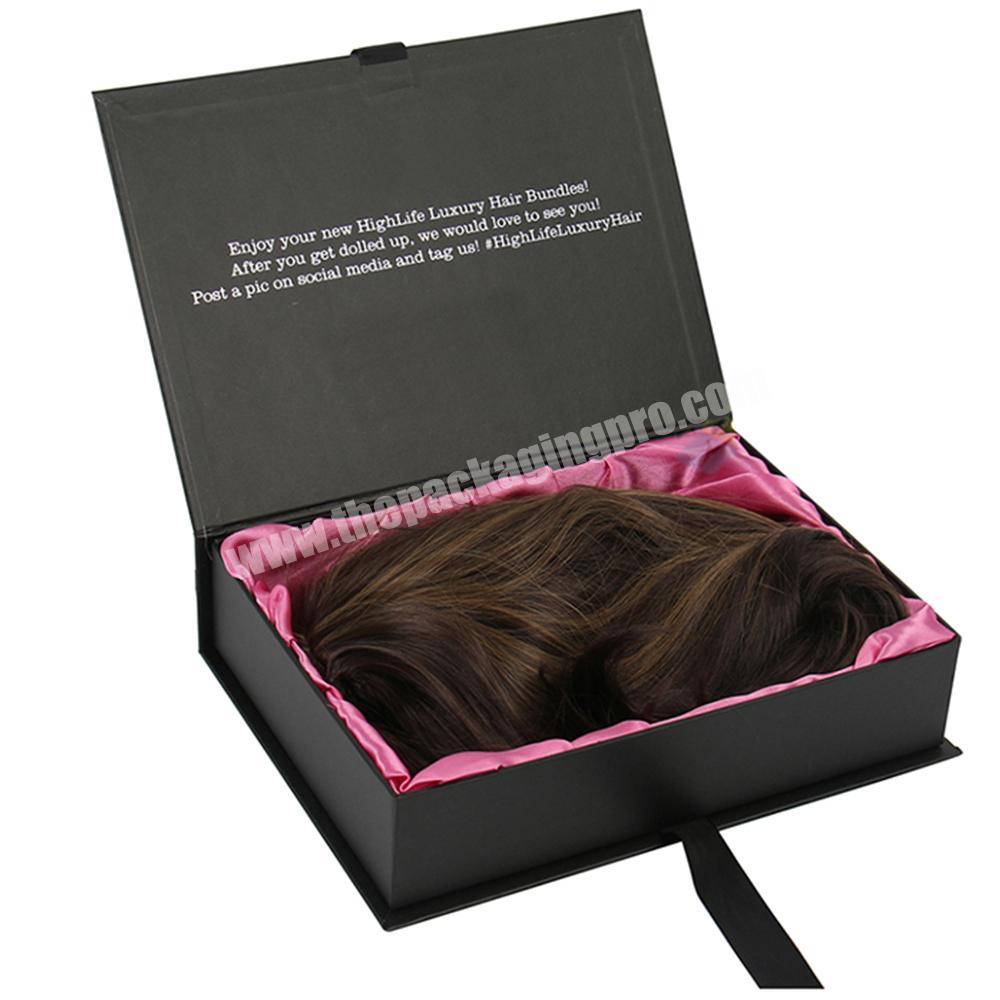 Custom logo printed extension weave packaging hair boxes