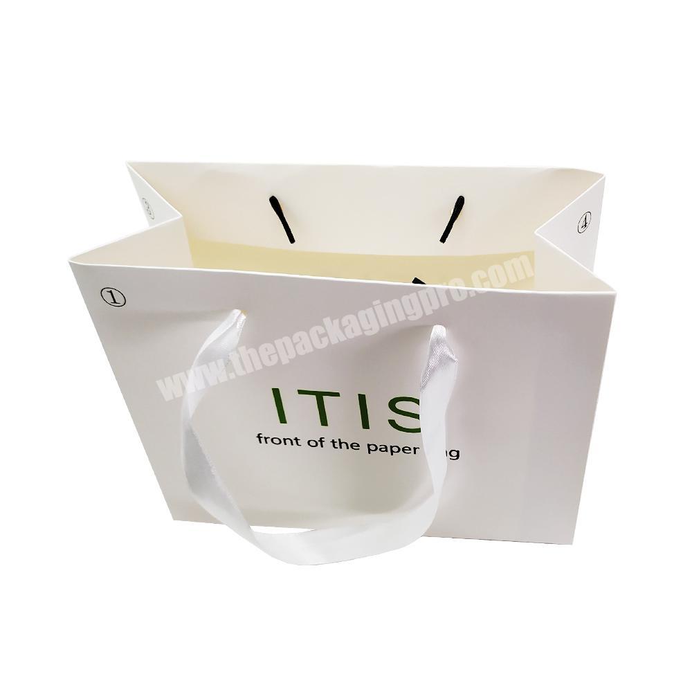 Custom logo printed luxury recycle shopping paperbag