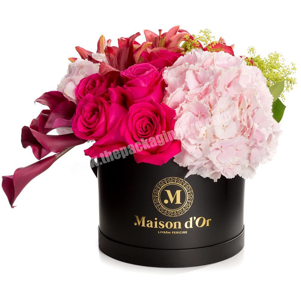 Custom logo printed luxury rose packaging box flowers