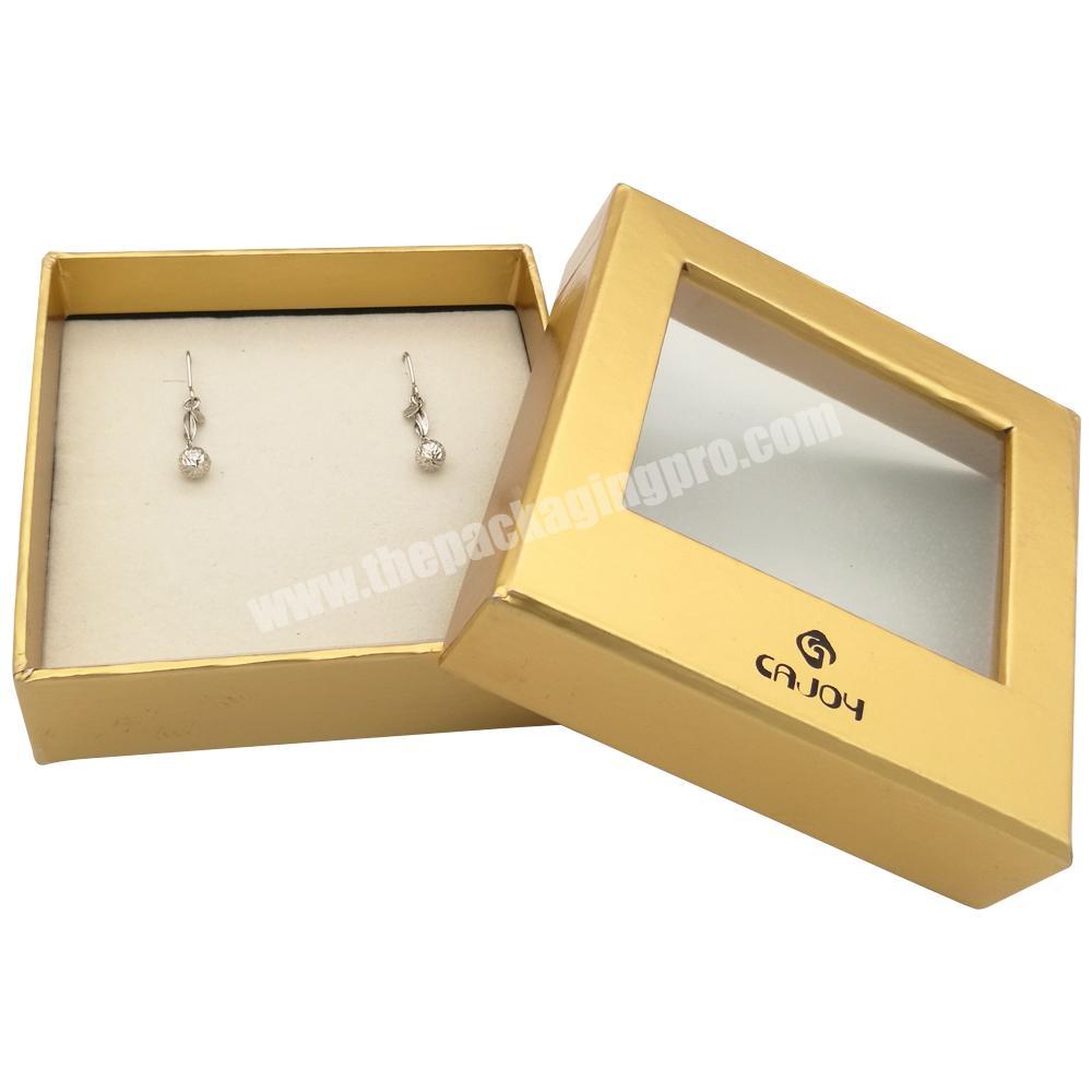 Custom logo printed ring packaging luxury jewelry box