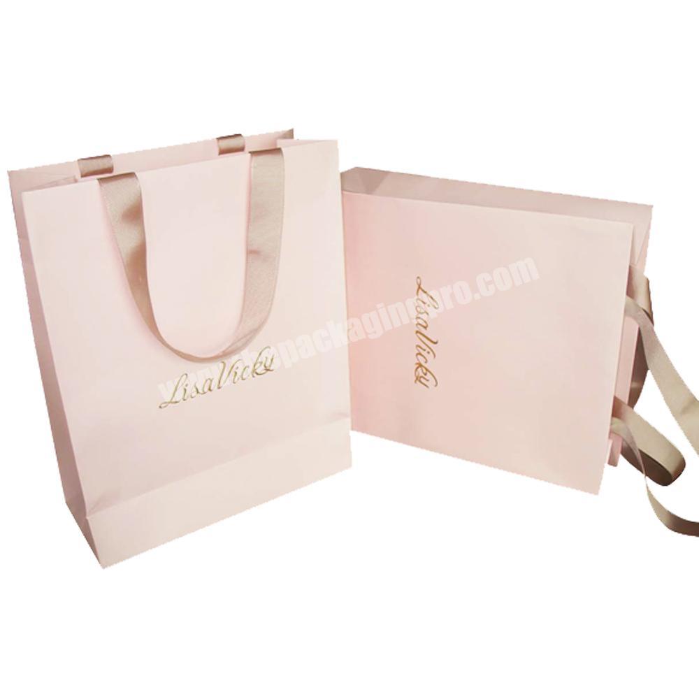 Custom logo printed shopping bags with paper