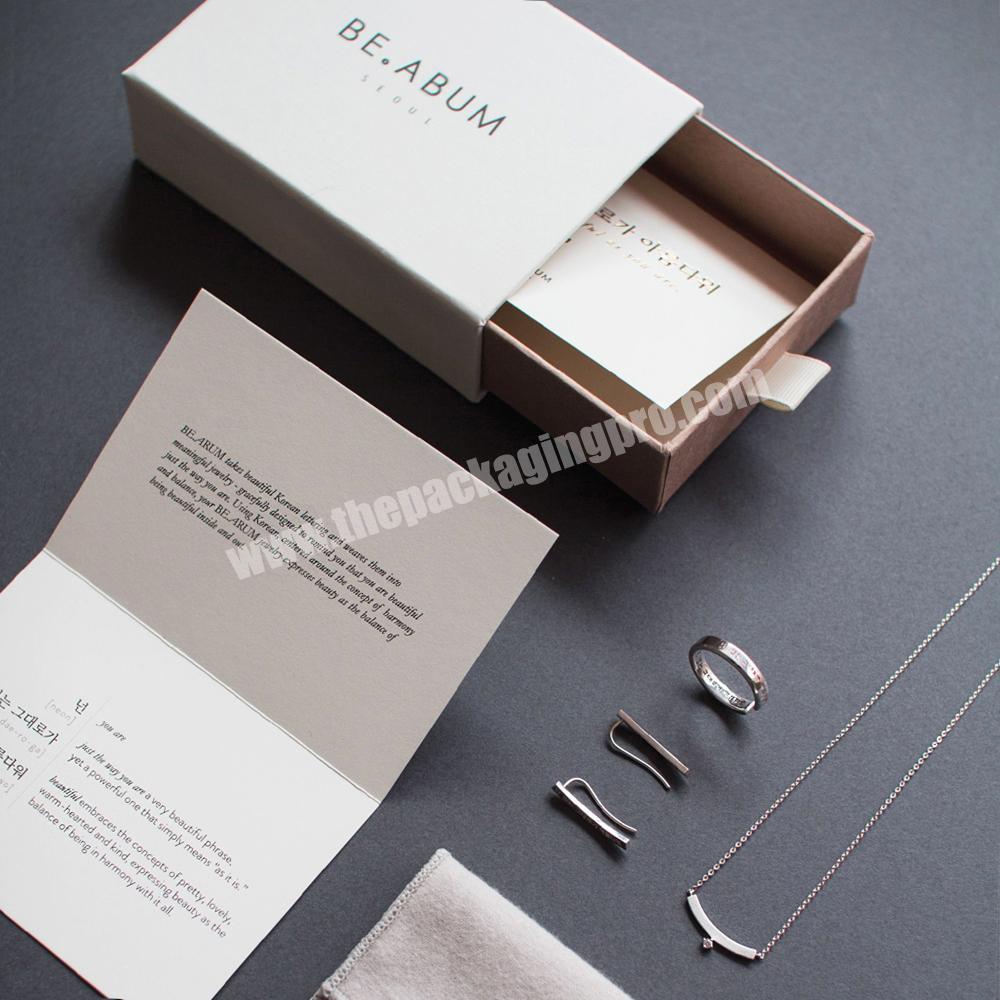 Custom logo printed velvet paper packaging jewelry box