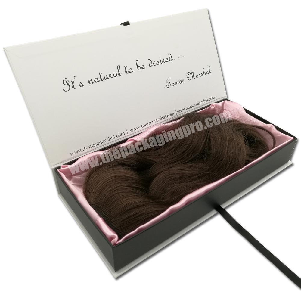 Custom logo printing luxury hair bundle packaging box