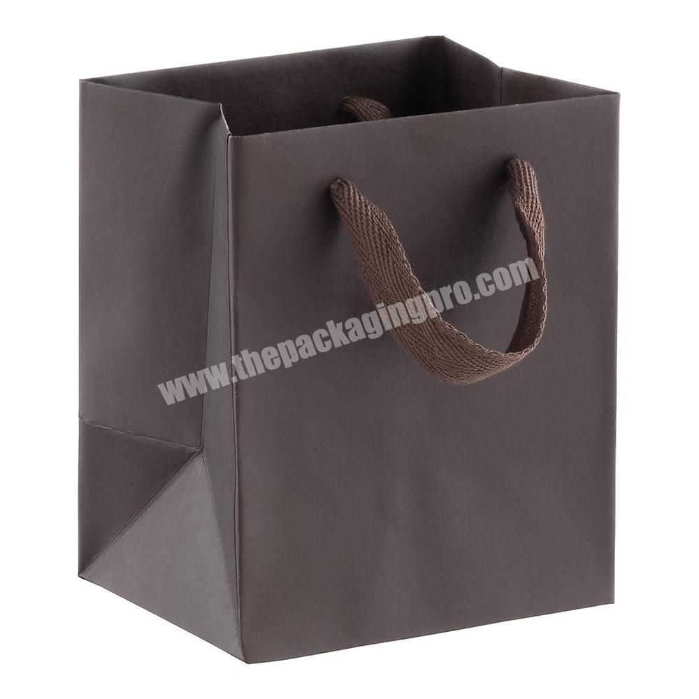 Custom logo recycled shopping craft kraft brown paper bag