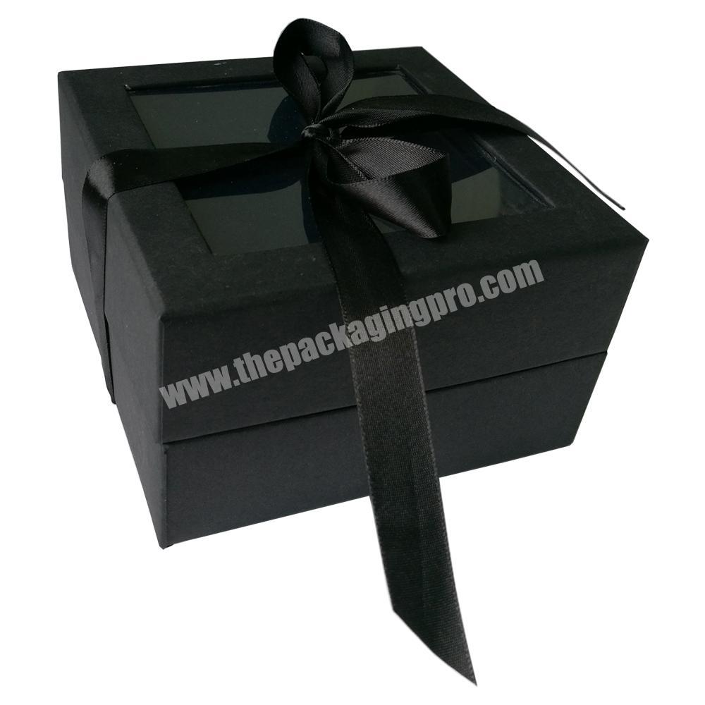 Custom logo square magnetic paper luxury gift box packaging