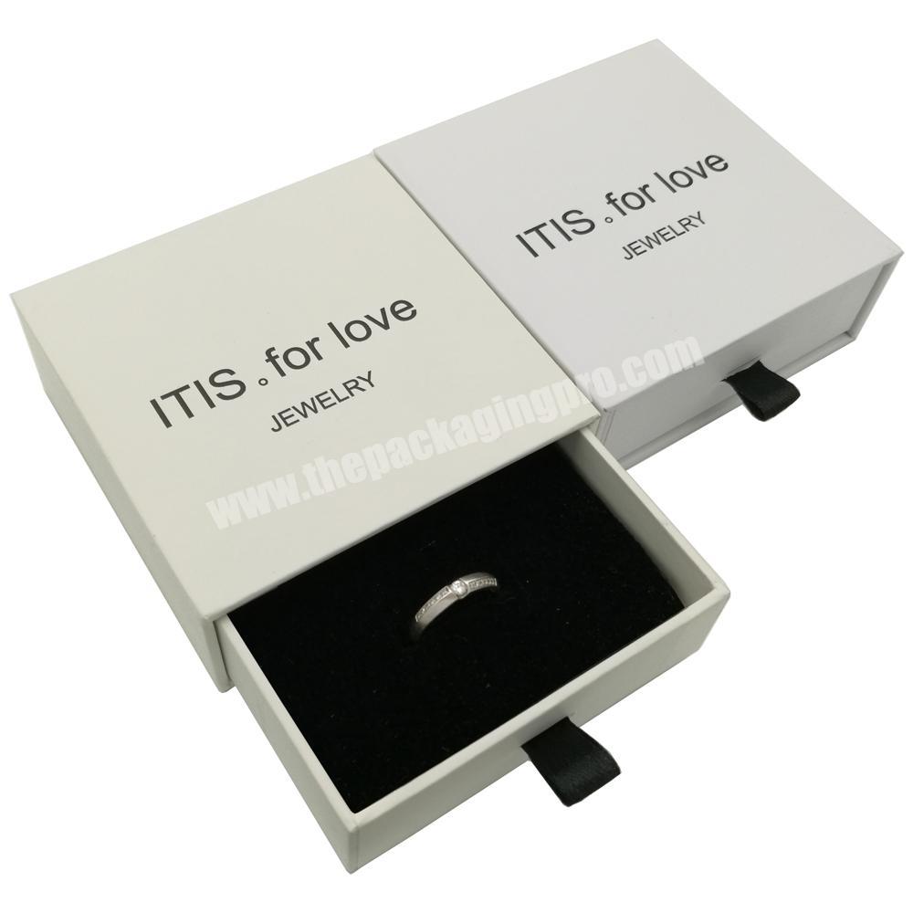 Custom luxury engagement wedding paper jewelry velvet ring box
