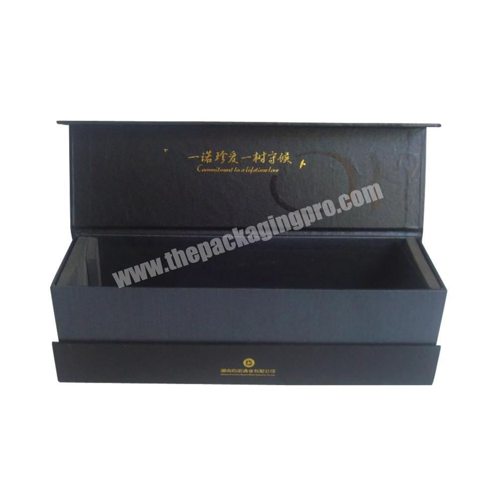 Custom pen black wine glass magnetic gift boxes wholesale