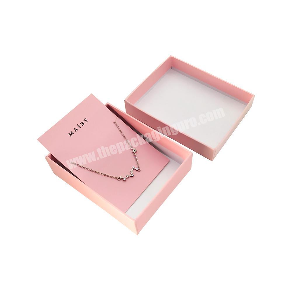 Custom printed paper packaging display necklace card