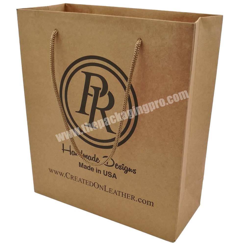 Custom printed shopping brown gift craft paper bag