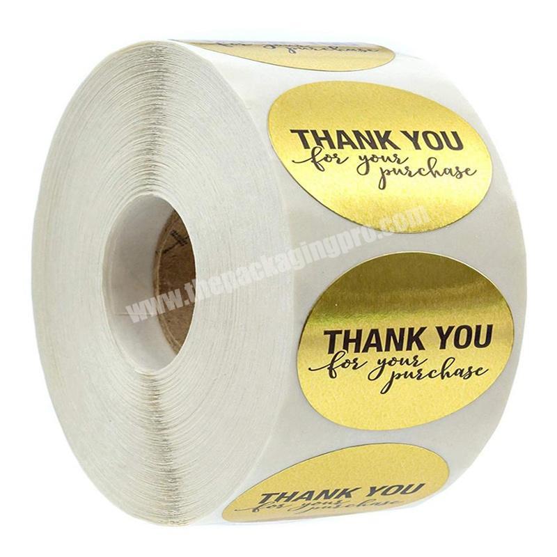 Custom product packaging Golden Letterpress label sticker,  Roll Colored Round Vinyl  Sticker Label