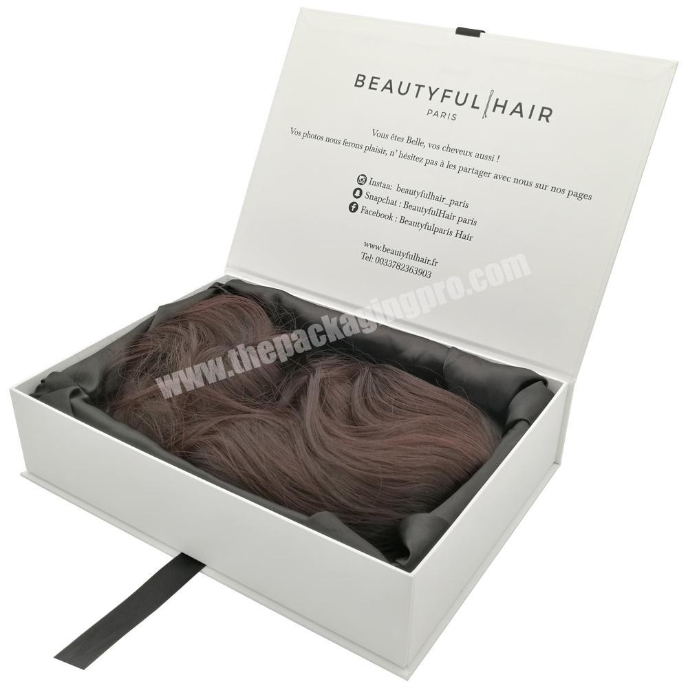 Custom wholesale bow human weave virgin bundle hair packaging