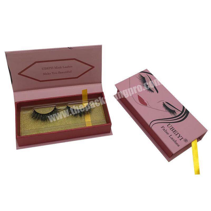 Customize private label 3d mink empty eyelashes package box butterflies