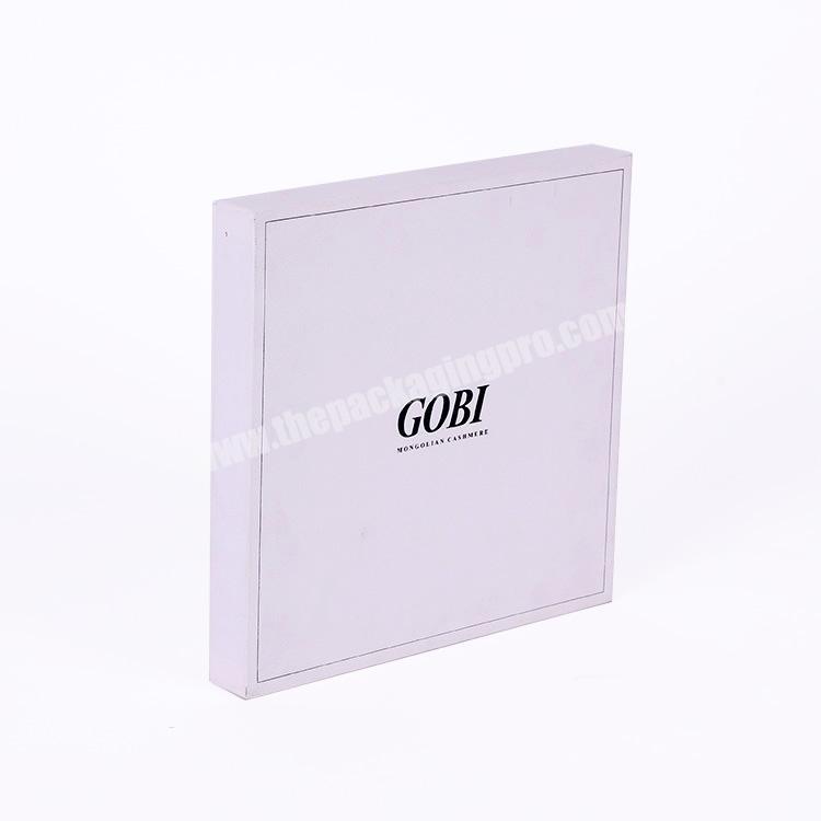 Customized Logo White Color Paperboard Flat Apparel Gift Boxes For T-shirt Packaging