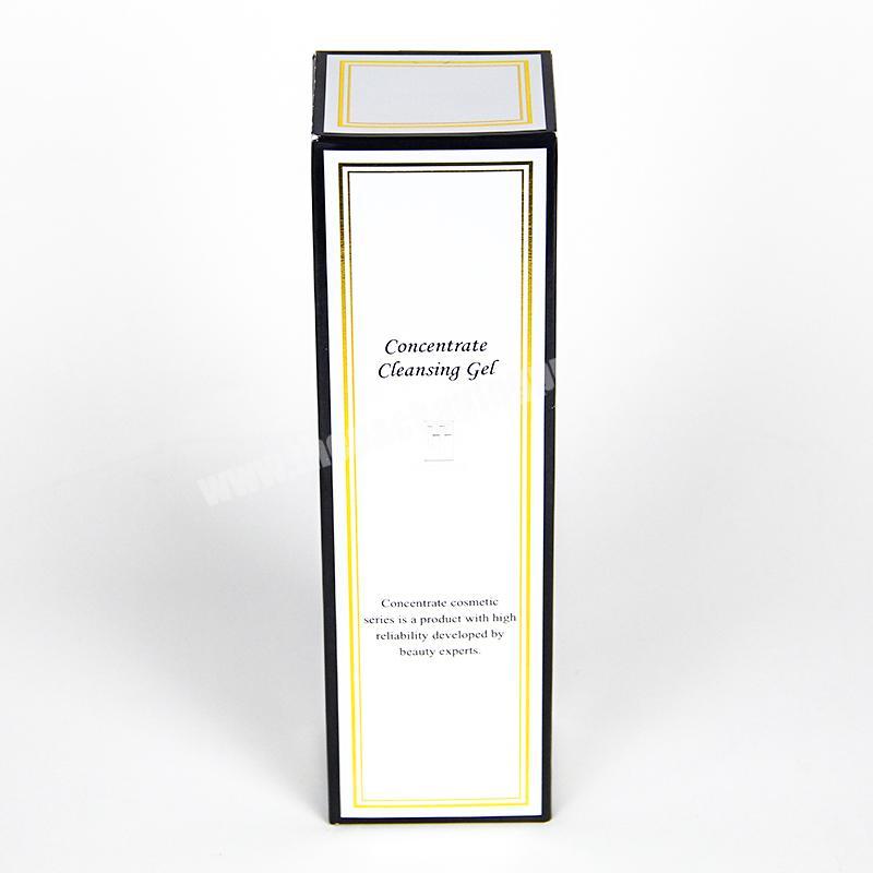 Customized color printed eco friendly Design Full Color Gold Foil 30ml 50ml Beauty Paper Box Cosmetic Packaging
