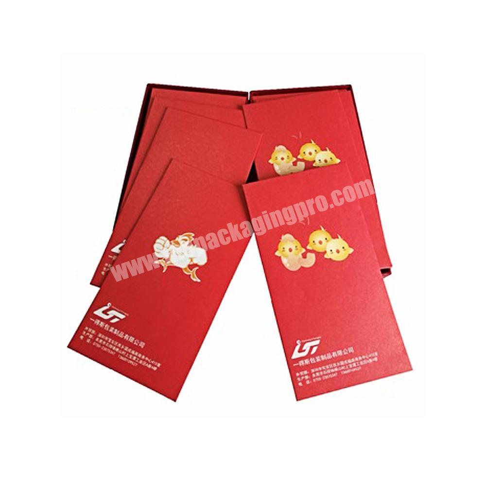 Customized logo pocket chinese new year red envelope