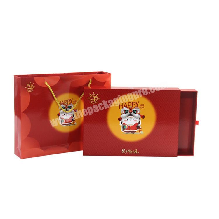 Customized paper drawer ribbon pull out box,chocolate box with paper bag