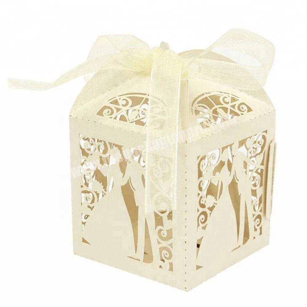 Factory Wholesale Hollow Out Wedding Favor Candy Gift Paper Packaging  Box