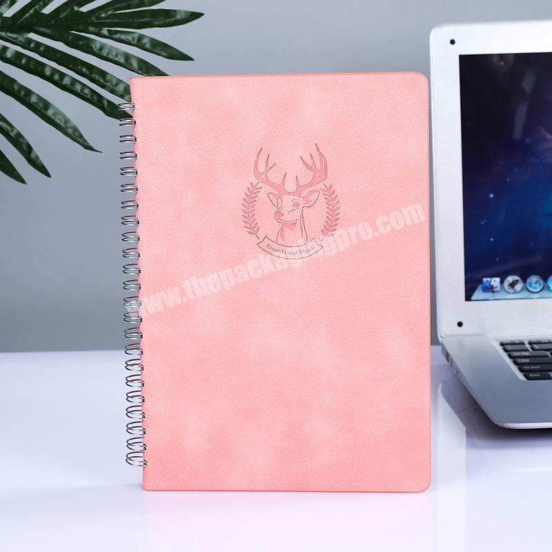 Factory custom logo deboss notebooks pu notebook leather