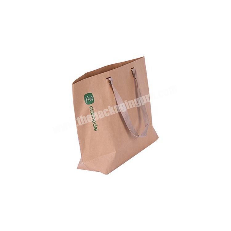 Fashion Custom Design High Quality Kraft Paper Shopping Bags With Handle For Clothing