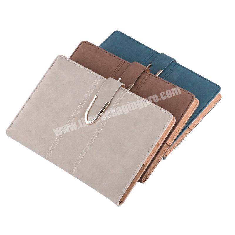 High Quality Academic Printed Logo Custom Sheets Waterproof A5 PU Leather Cover Brand Name Notebook