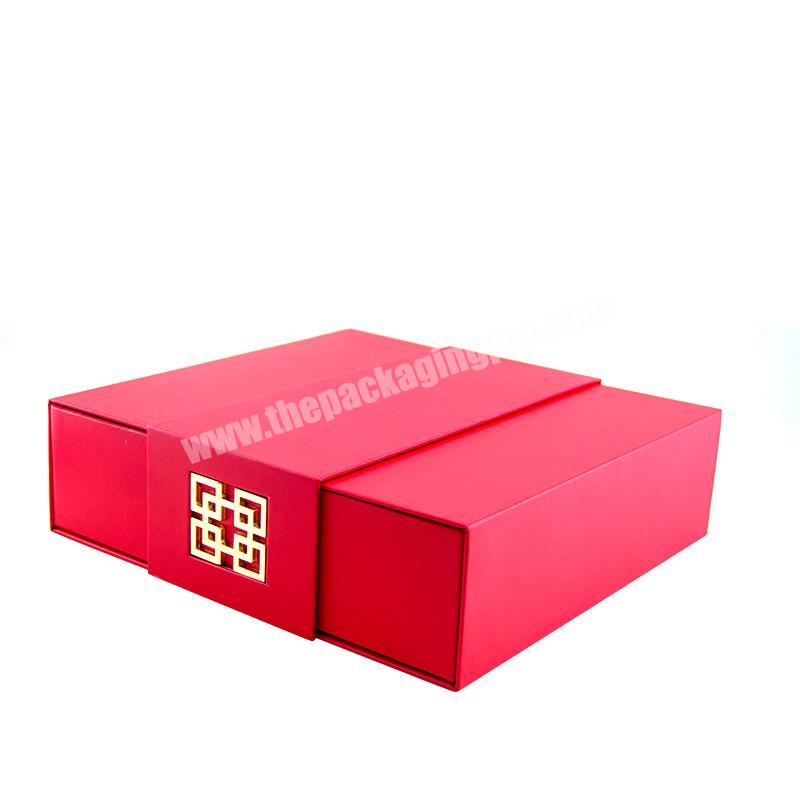 High Quality Customize Moon Cake Paper Boxes Gold Stamping Gift Packaging Box