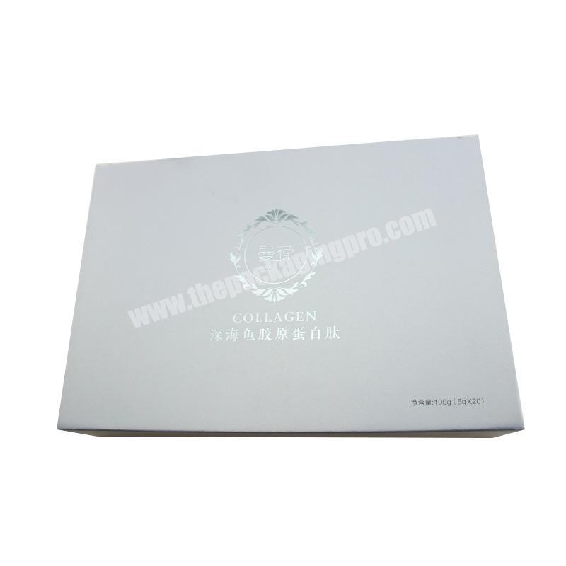 High Quality Hot silver Stamping Printing  Cardboard Box Paper Health Gift Box