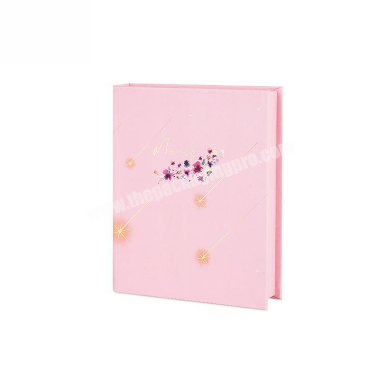 High-end custom paper packaging jewelry box ,pink small paper gift box