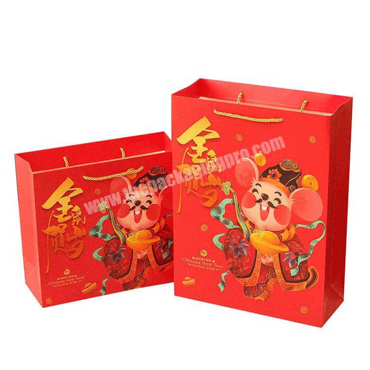 High quality Factory personalized paper shopping bags china,red paper bags with handles