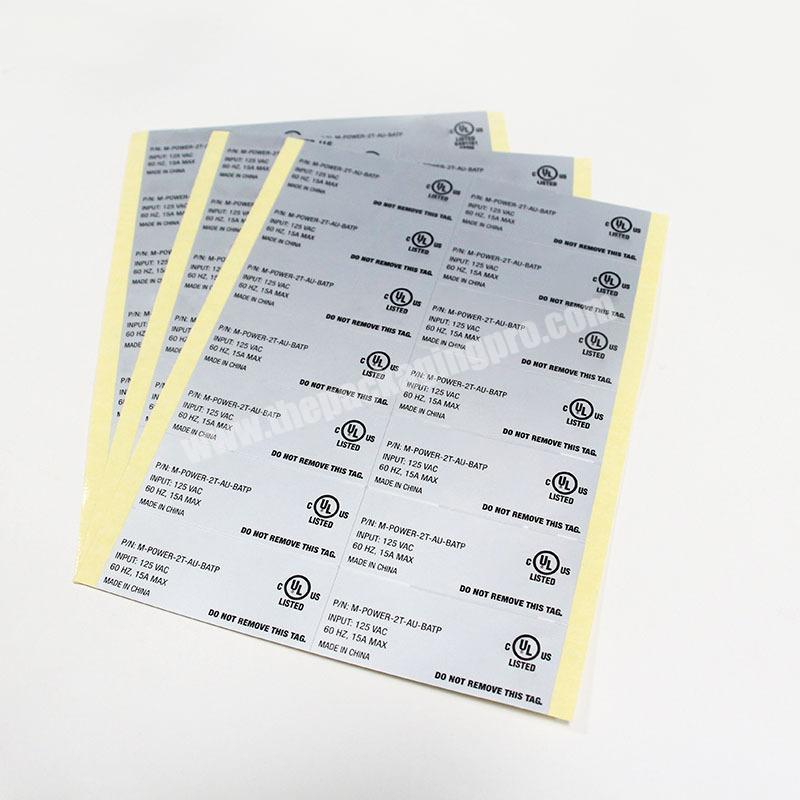 High quality Private Design Custom Die Cut Adhesive Paper Stickers with Shiny Gold Foil Printed Brand Logo