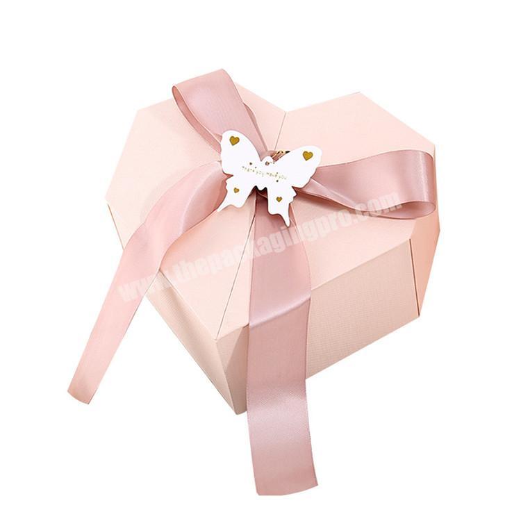 Hot factory wholesale pink boxes custom logo pink packaging gift box