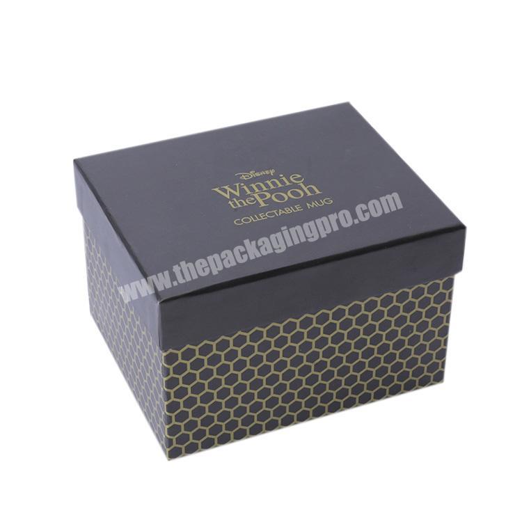 Hot sell custom black and gold paper packaging box,square paper gift box with lid