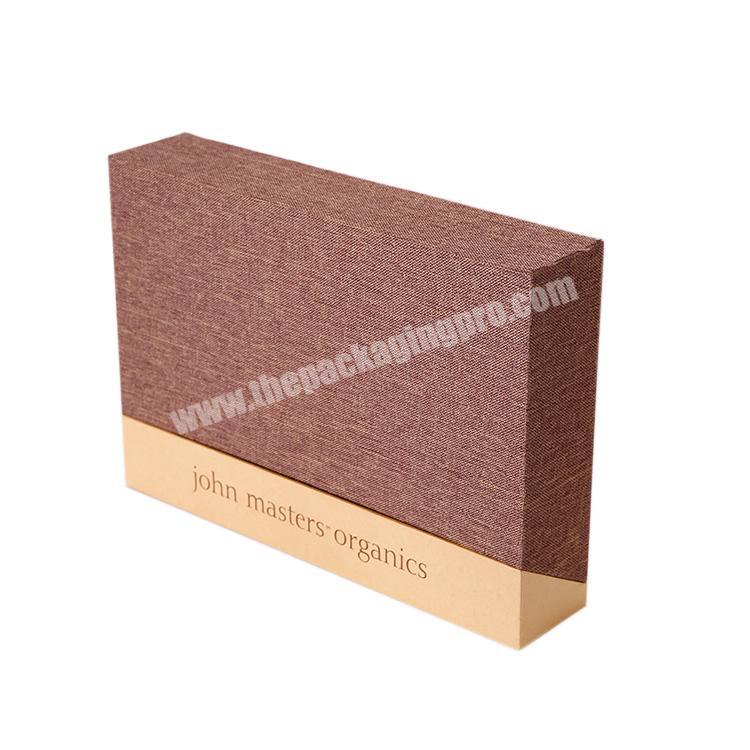 Luxury Custom Design Logo  High Quality Paper Box  Outfitted With A Layer of Faux Fabric Of Special Paper And Drawer Packing Bo