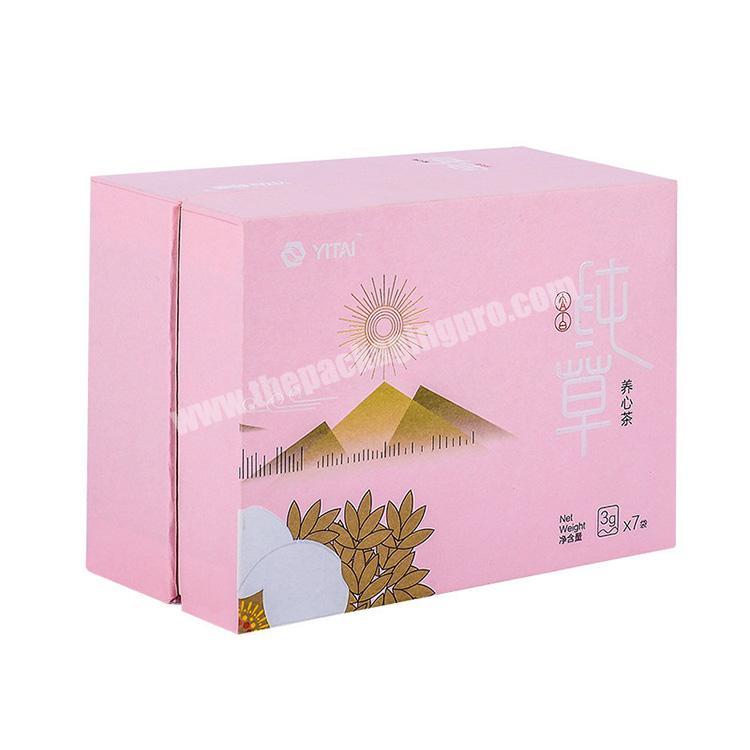Manufacturer custom square tiny cardboard tea bags paper packaging box