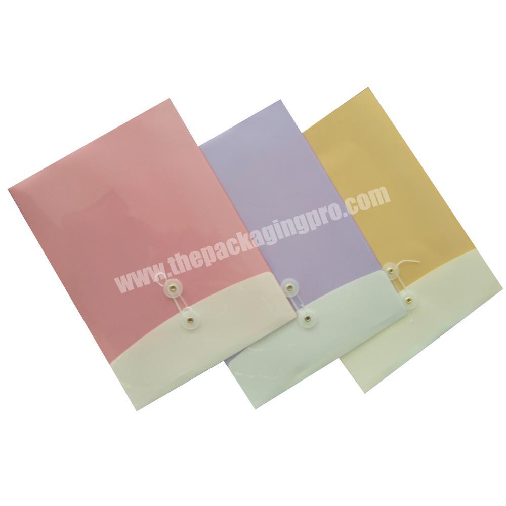 OEM design c5 brown kraft envelope with string and button
