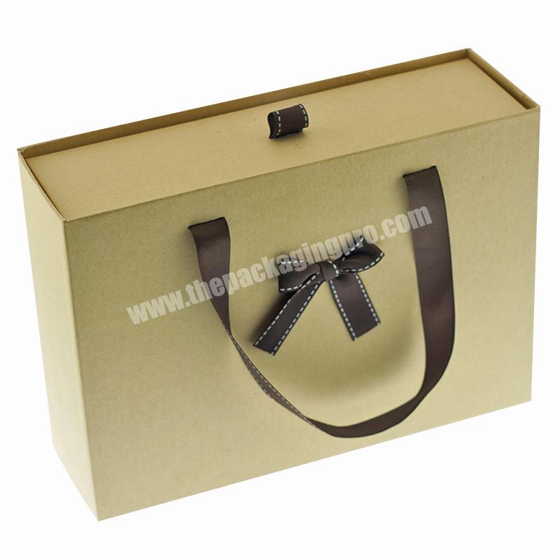 Purely Natural Drawer Kraft Custom High-grade Women's Gift Box Paper Bag, Paper Suitcase Gift Box