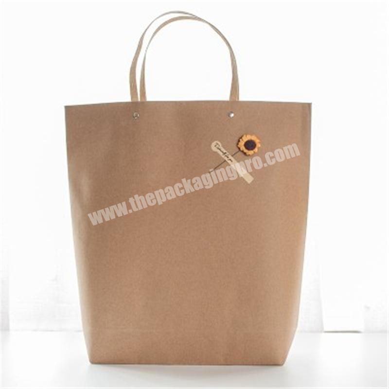 Recyclable Brown Kraft Paper Bag With Your Own Logo For Clothes