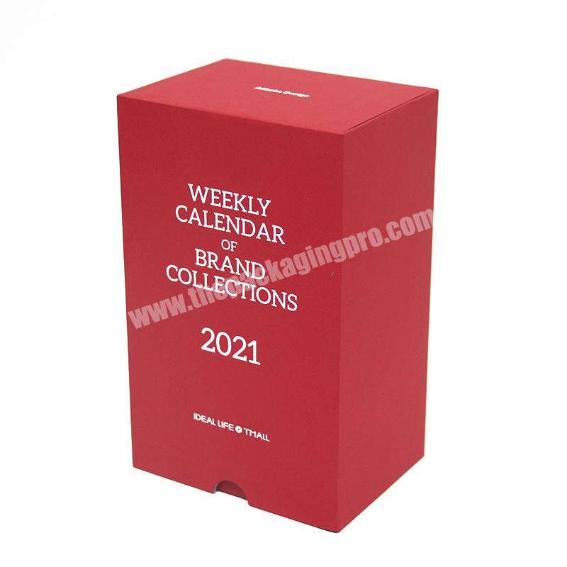 Red New Year gift box customized 2021 creative gift box drawer box customized