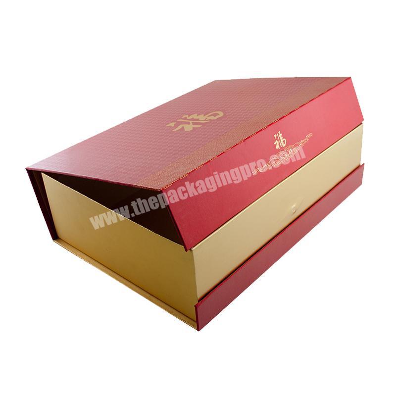 Red Wholesale Custom Logo Premium Luxury Cardboard  Packaging Gift Box